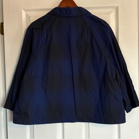 Annette Görtz ‘Main Jacket’ Blue & Black 3/4 Sleeve Button Up Jacket Size Large - Picture 16 of 16